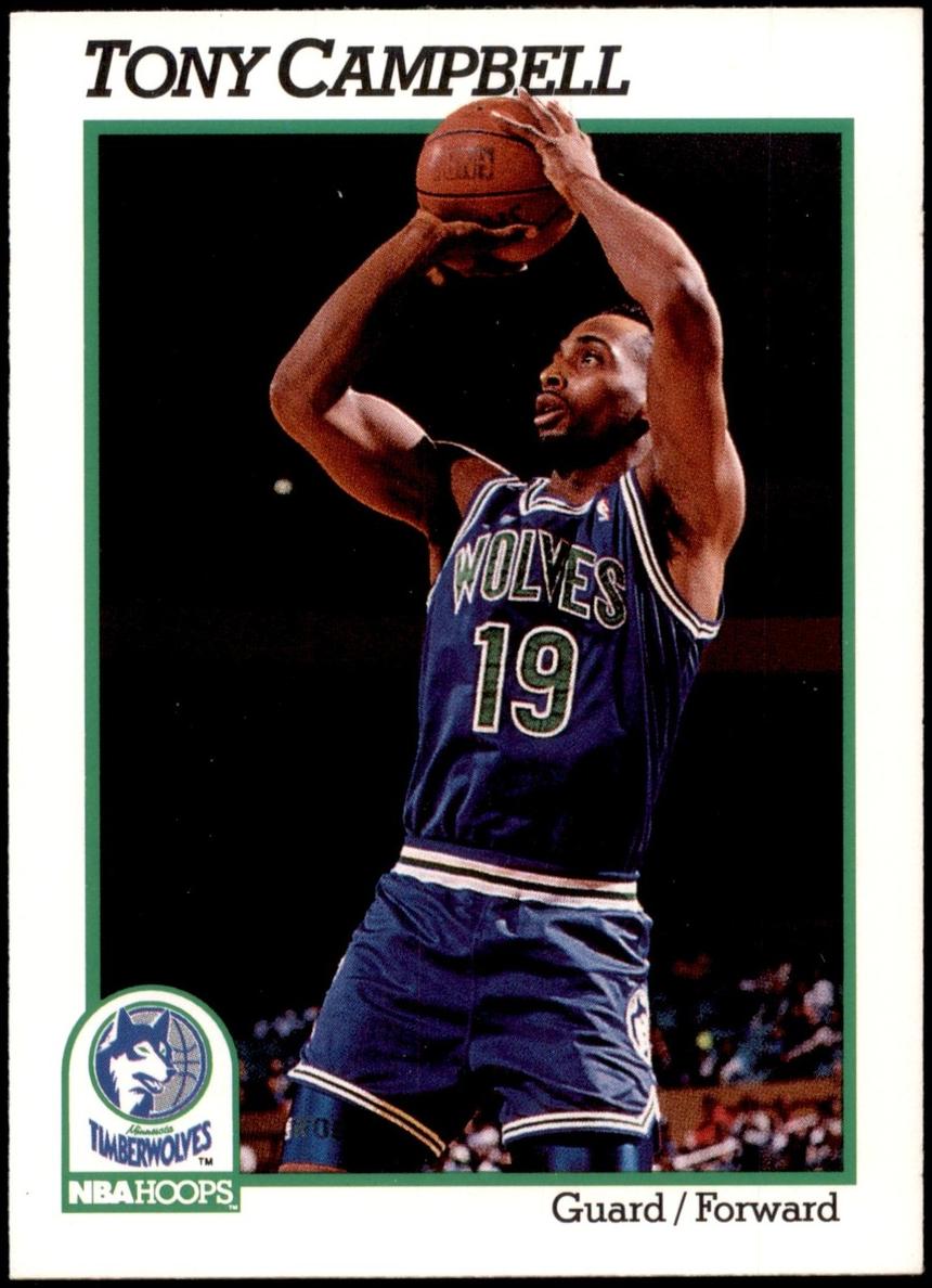 1991 Hoops Basketball Tony Campbell #124