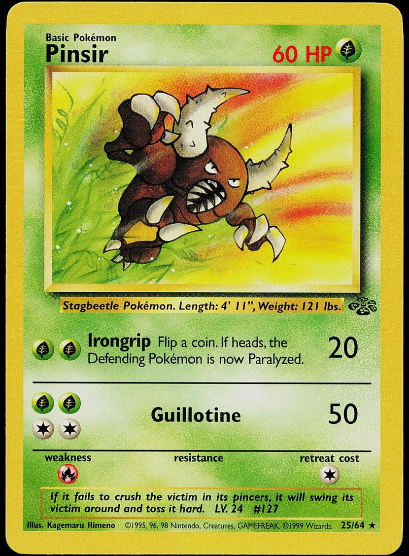 1999 Pokemon Jungle Pinsir #25