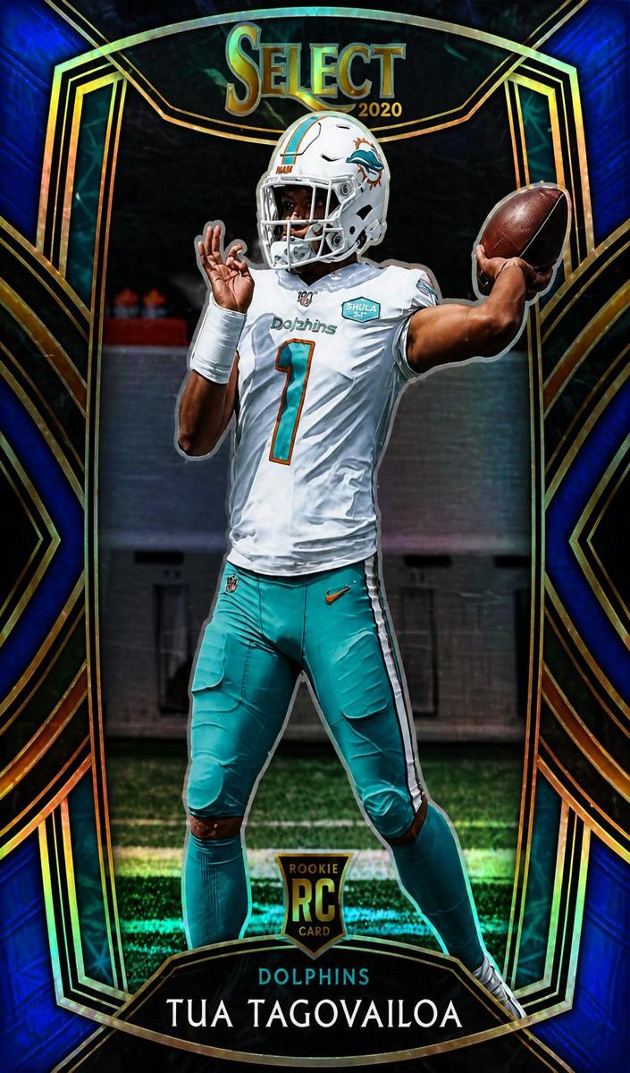 2020 Panini Select Football Die Cut Blue Tua Tagovailoa #245 SGC 9.5