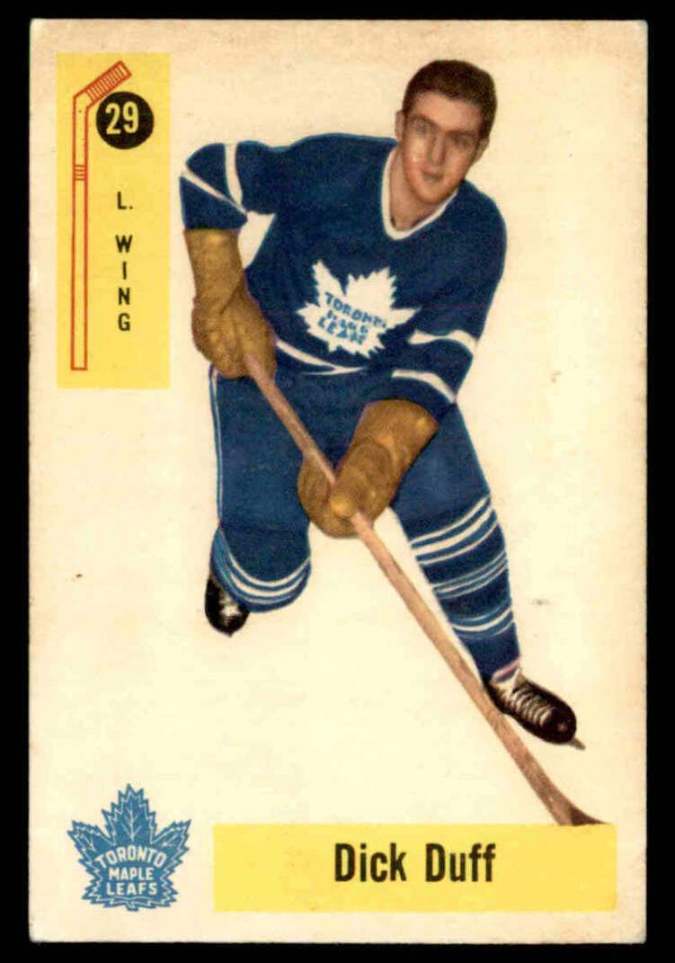 1958 Parkhurst Hockey Dick Duff #29 PSA 8