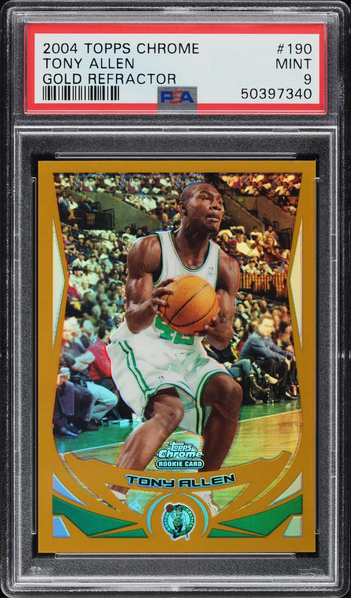 2004 Topps Chrome Basketball Gold Refractor Tony Allen #190 PSA 9