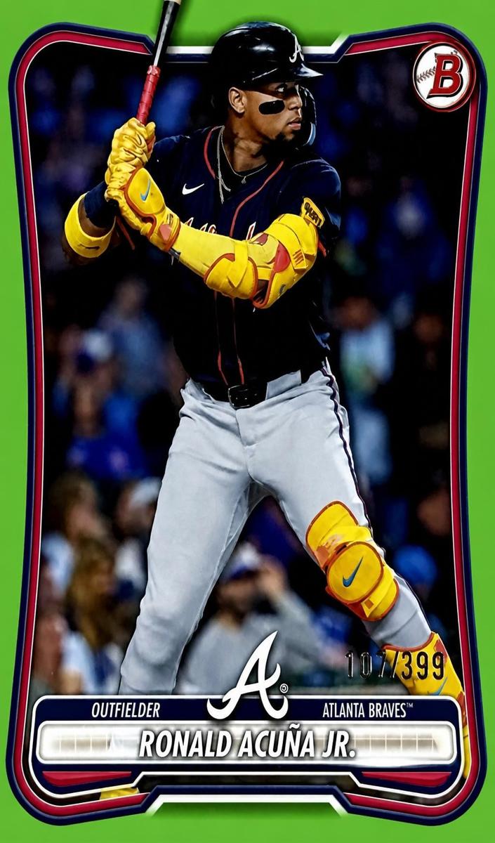 2026 Bowman Baseball Neon Green Border Ronald Acuna Jr. #23
