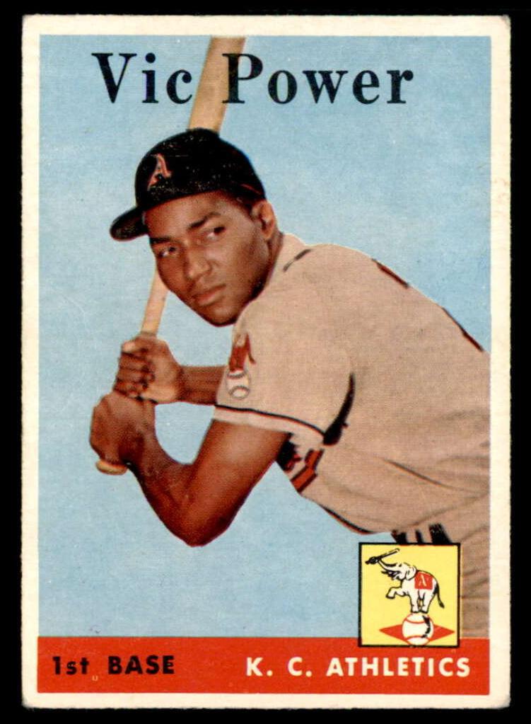 1958 Topps Baseball Vic Power #406 PSA 6.5