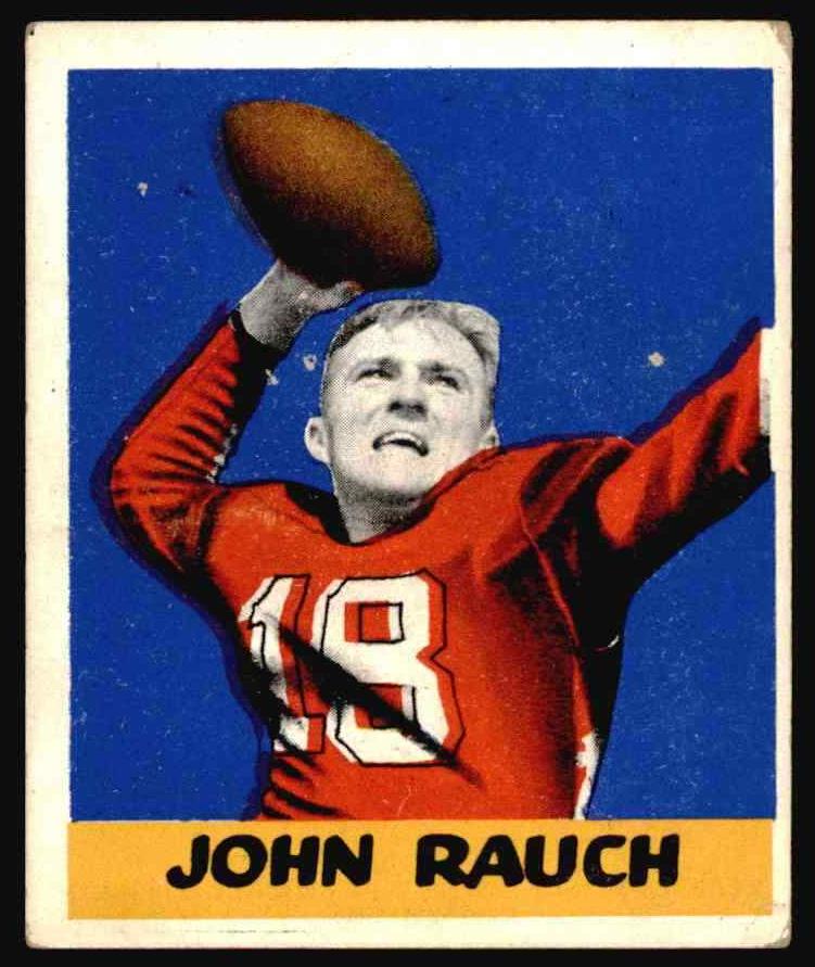 1948 Leaf Football John Rauch #50 SGC 3
