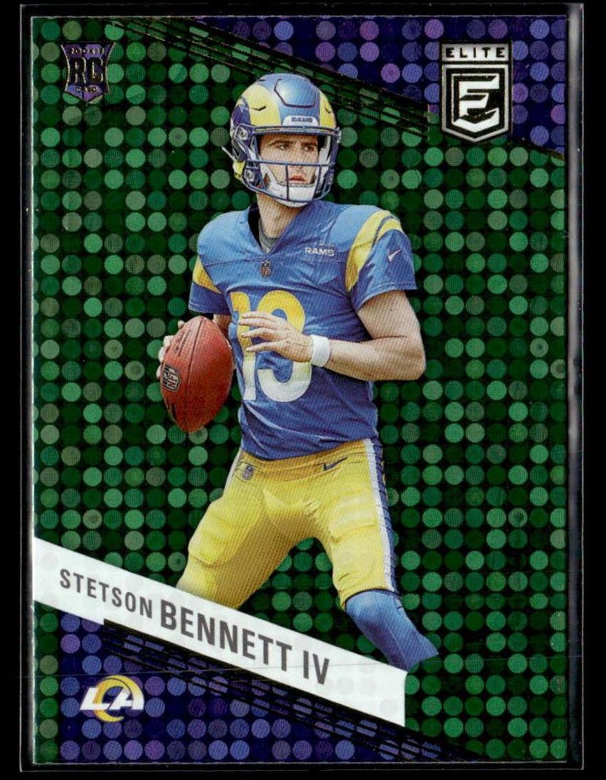 2023 Donruss Elite Football Green Disco Stetson Bennett IV #182 PSA 10