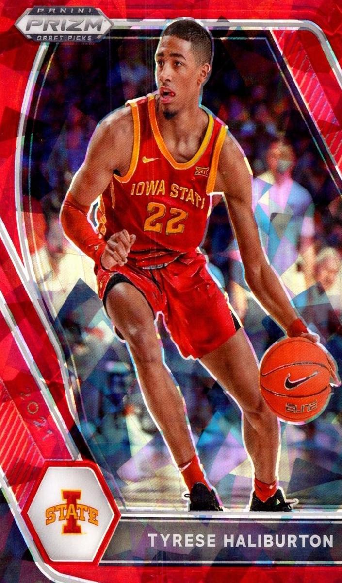 2021 Panini Prizm Draft Picks Basketball Red Ice Prizm Tyrese Haliburton #37