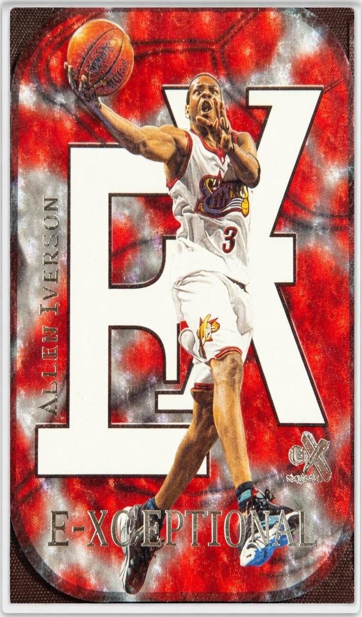1999 Skybox E-X Basketball Red Allen Iverson #3XC