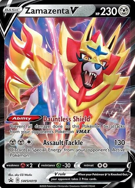 2020 Pokemon SWSH Black Star Promo Zamazenta #SWSH019 PSA 9
