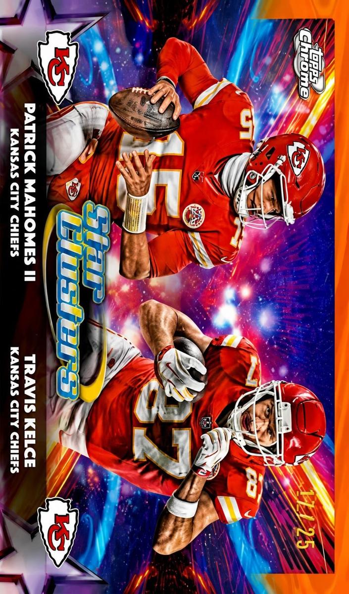 2025 Topps Cosmic Chrome Football Orange Galactic Refractor Travis Kelce #SC-12
