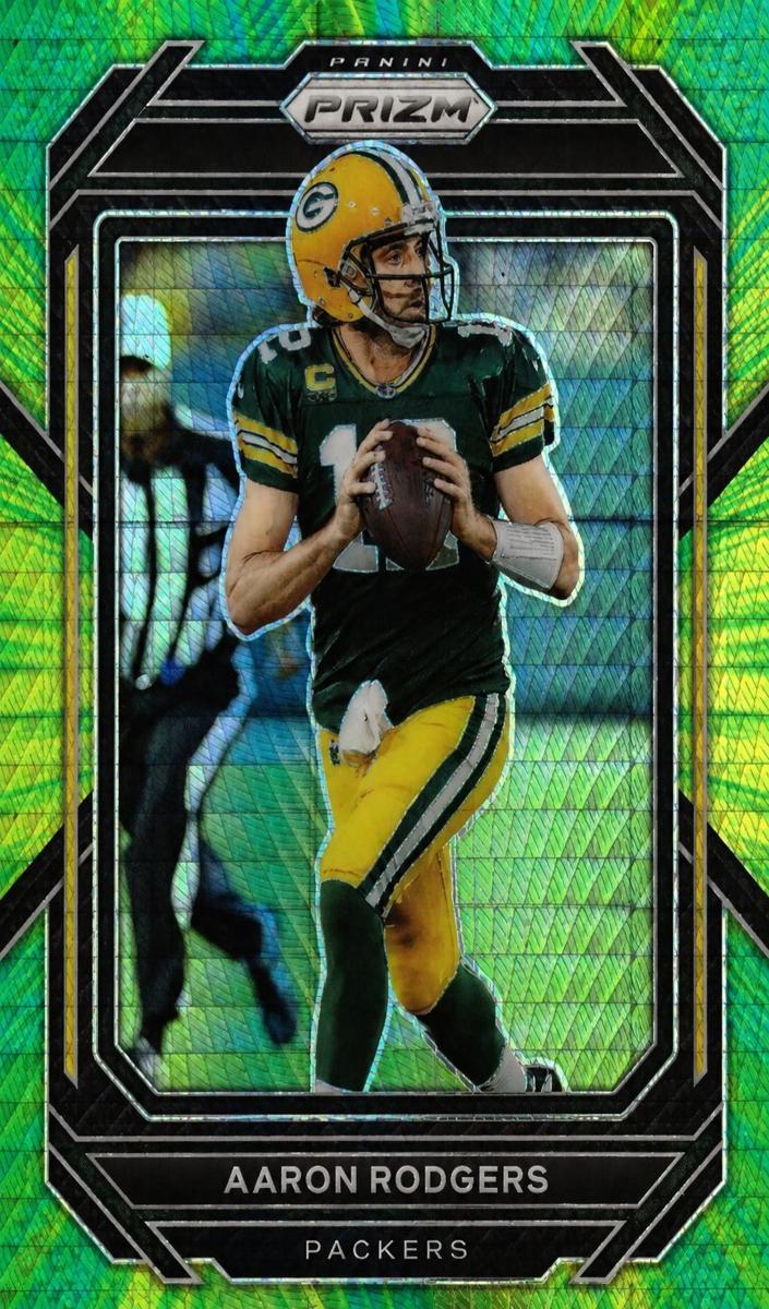 2022 Panini Prizm Football Hyper Aaron Rodgers #103 PSA 9