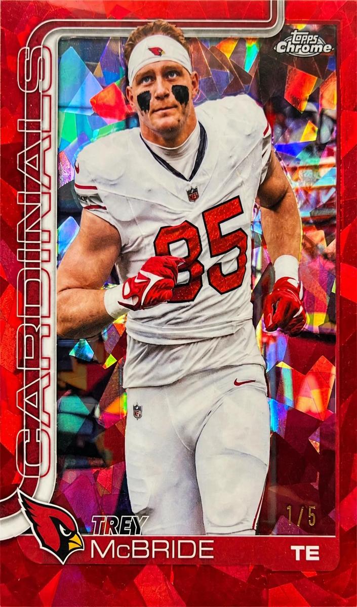 2025 Topps Chrome Sapphire Football Red Trey McBride #4