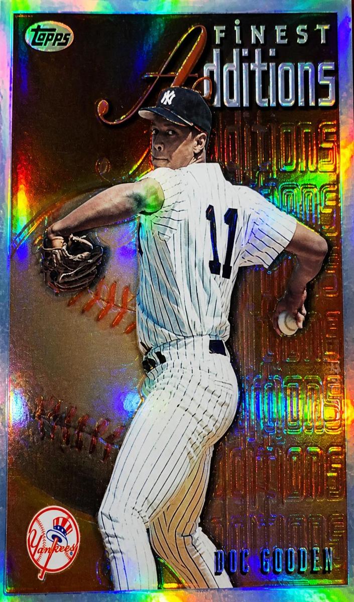 1996 Topps Finest Baseball Refractor Dwight Gooden #291 PSA 9