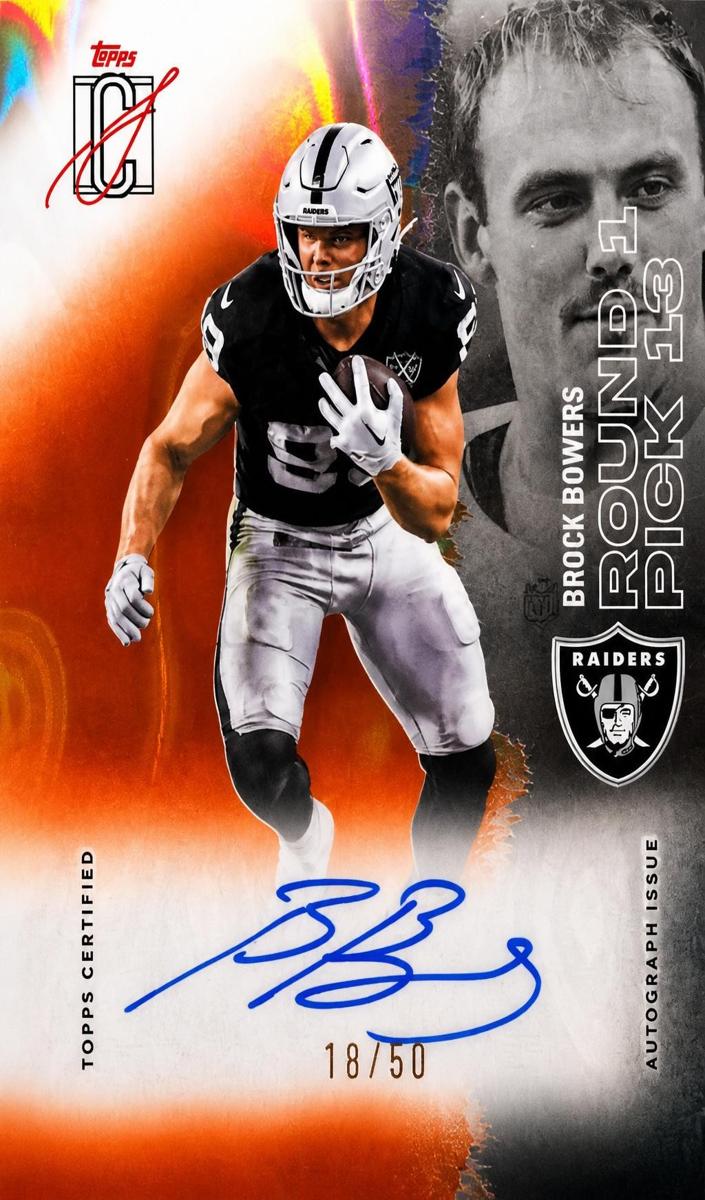 2025 Topps Signature Class Football Orange Lava Brock Bowers #34