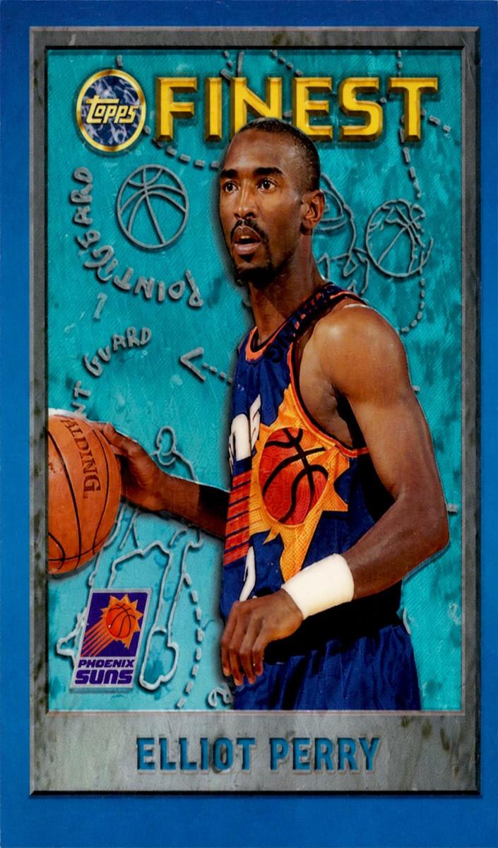 1995 Topps Finest Basketball Refractor Elliot Perry #163