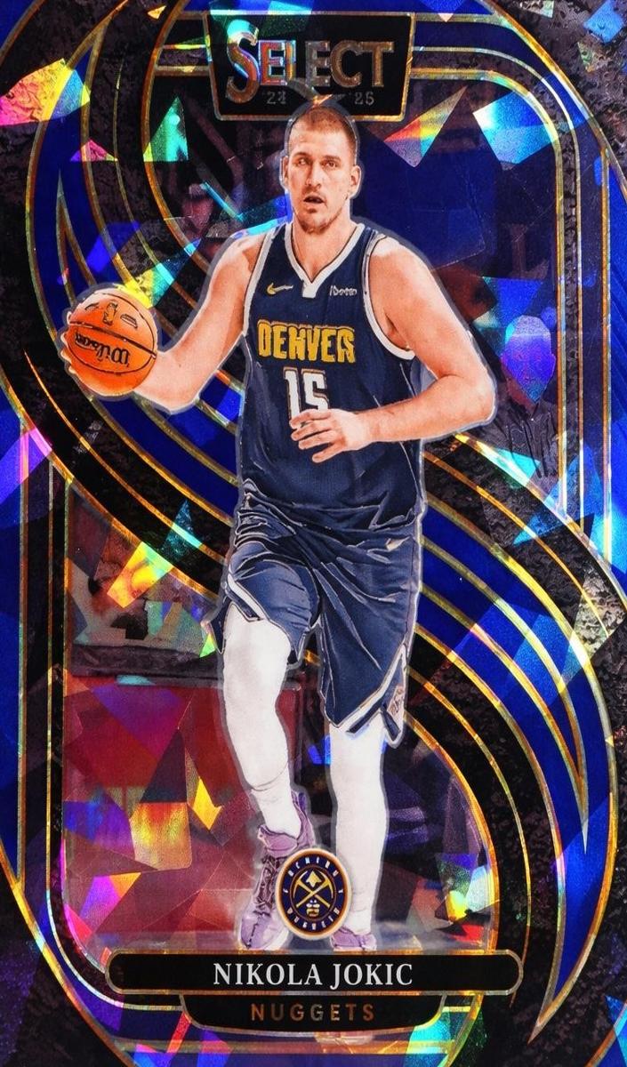 2024 Panini Select Basketball Blue Cracked Ice Nikola Jokic #140