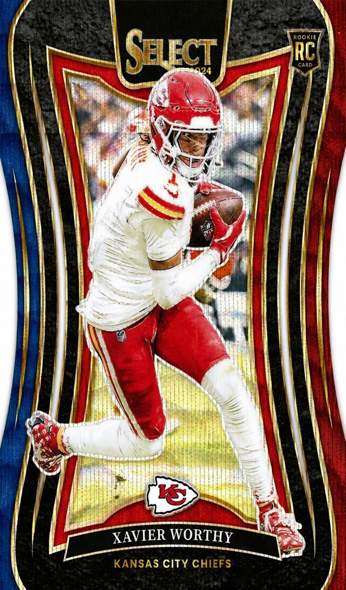2024 Panini Select Football Tri-Color Xavier Worthy #385 PSA 10