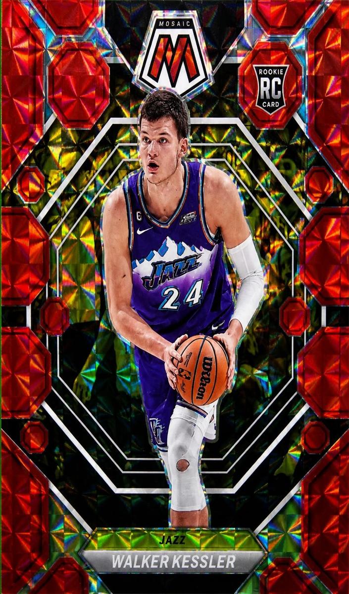 2022 Panini Mosaic Basketball Red Mosaic Walker Kessler #212 PSA 10