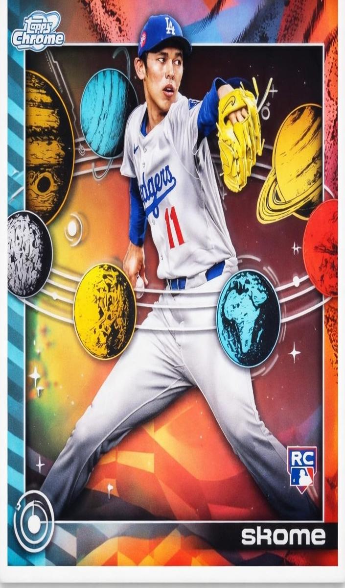 2025 Topps Cosmic Chrome Baseball Roki Sasaki #P-15 PSA 7