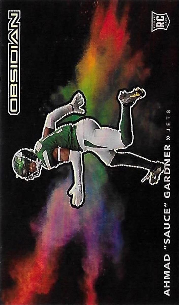 2022 Panini Obsidian Football Ahmad "Sauce" Gardner #CBB-ASG PSA 10