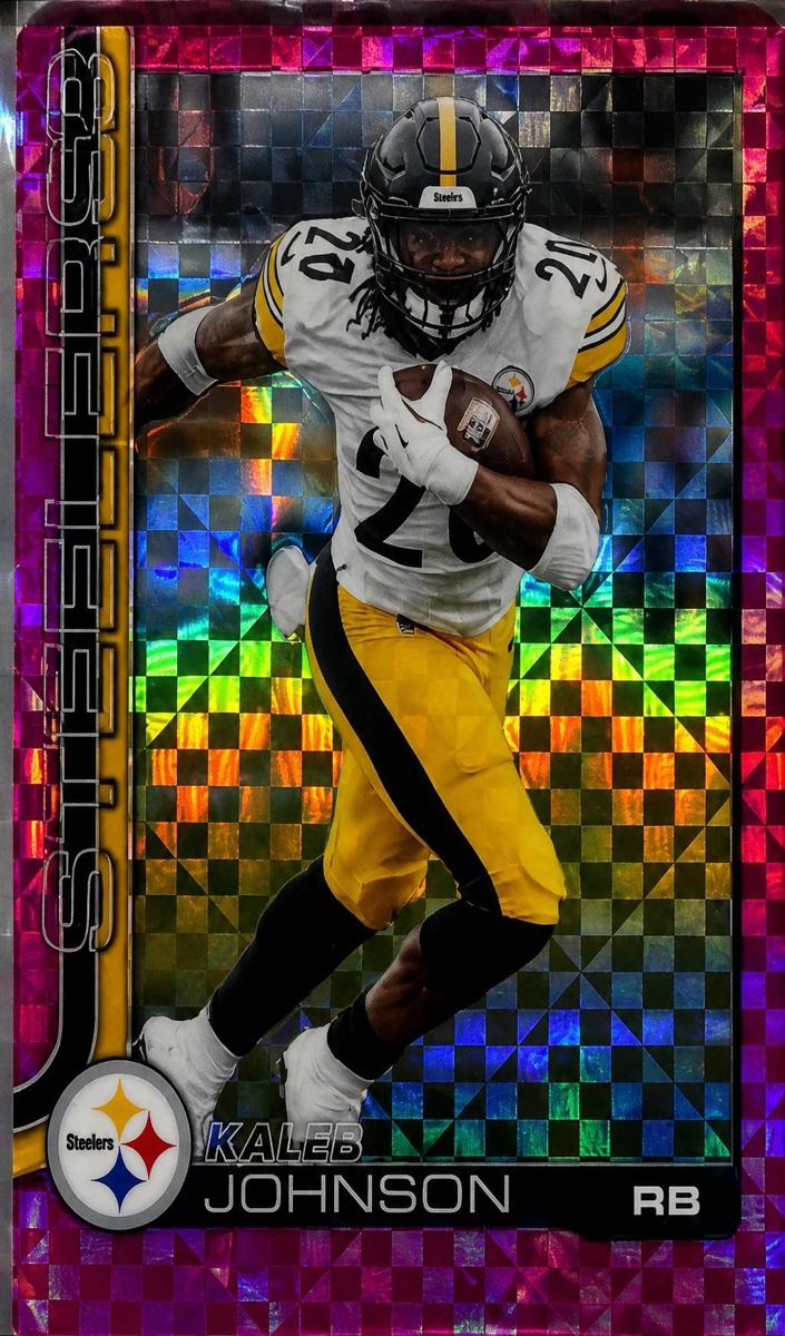 2025 Topps Chrome Football Hot Pink X-Fractor Kaleb Johnson #323