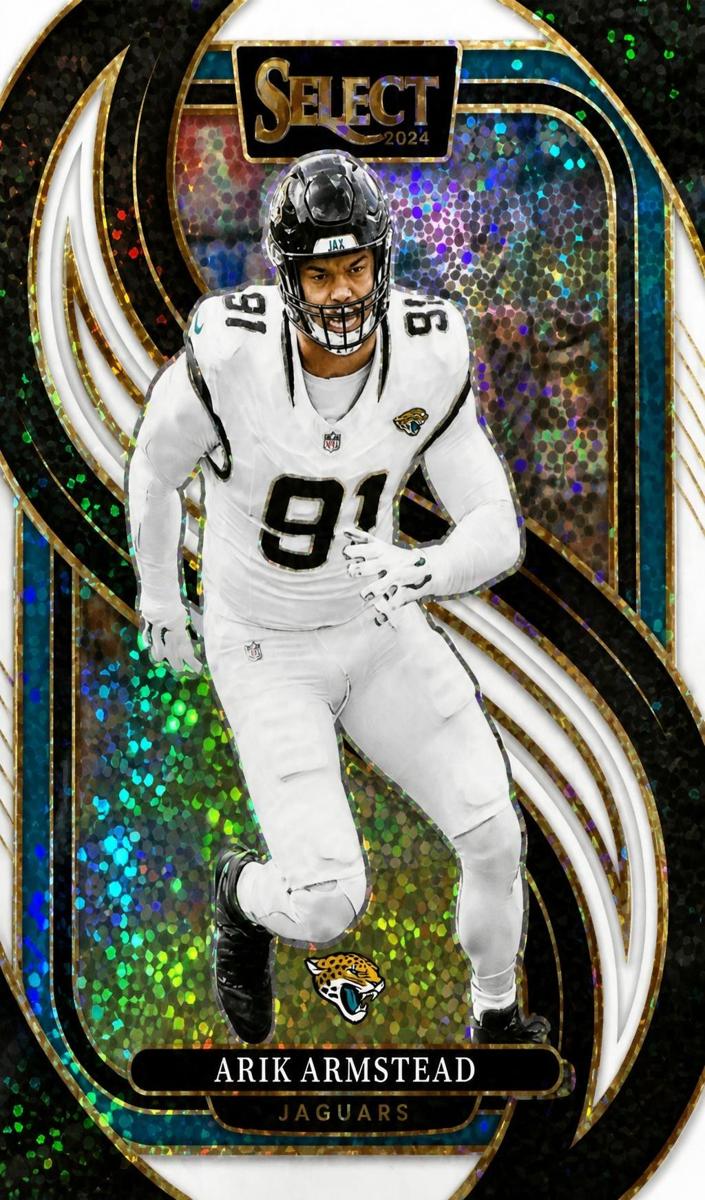 2024 Panini Select Football White Sparkle Arik Armstead #107