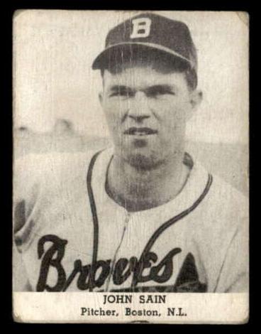 1947 Tip-Top Bread Baseball John Sain #NNO