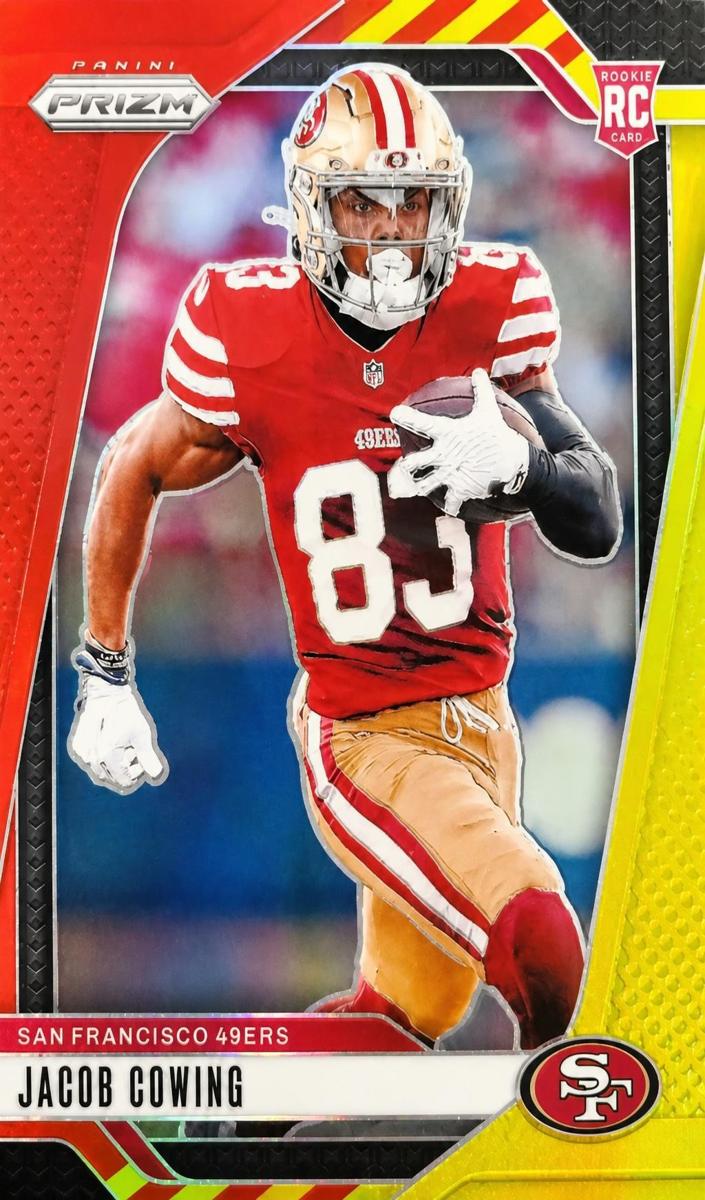 2024 Panini Prizm Football Red and Yellow Jacob Cowing #335