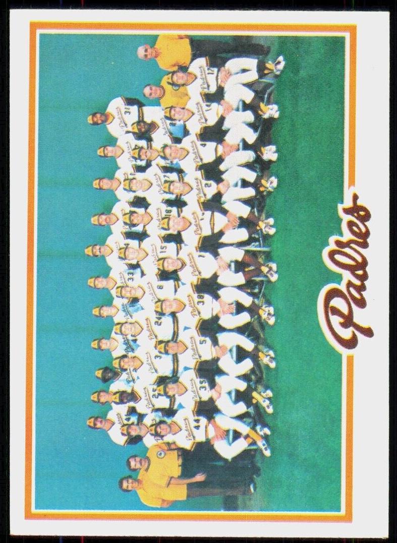 1978 Topps Baseball Padres Team #192