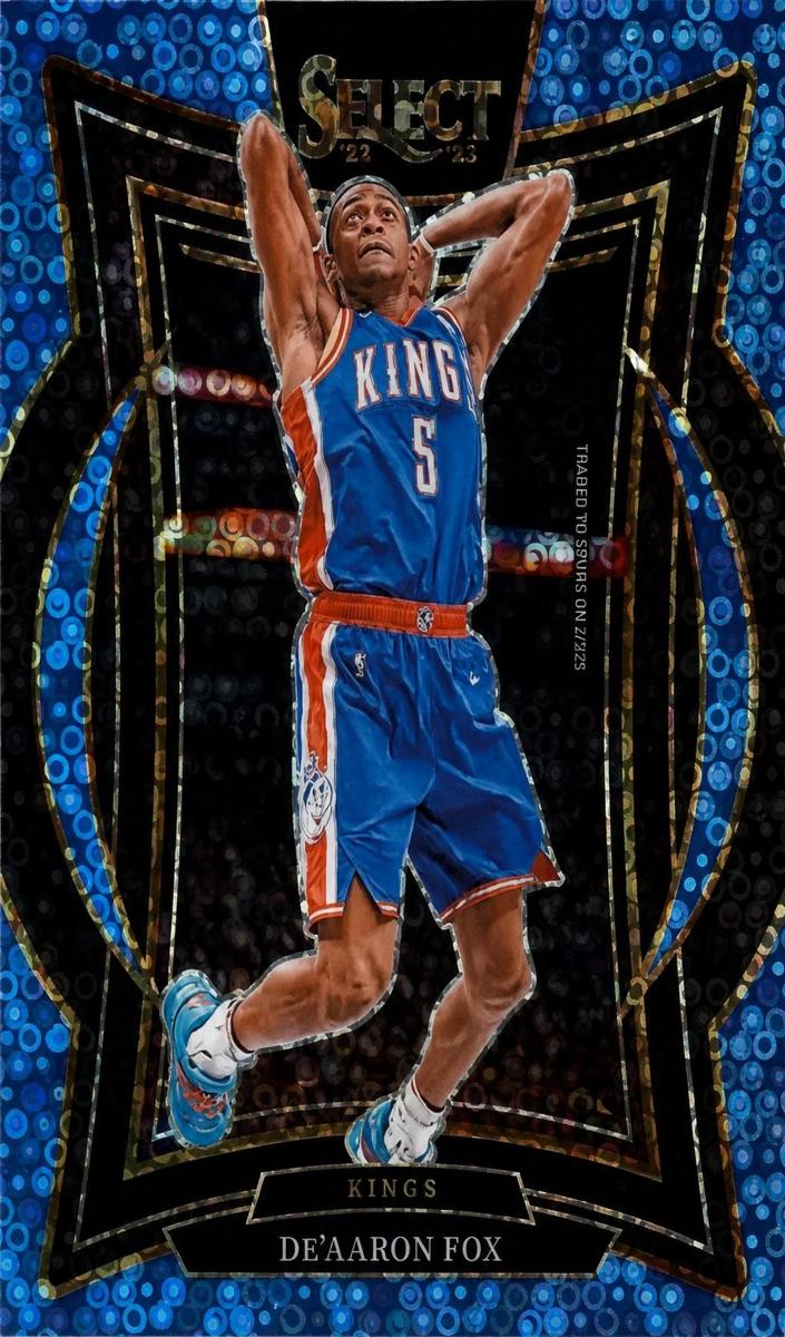2024 Panini Select Basketball Light Blue Disco De'Aaron Fox #3