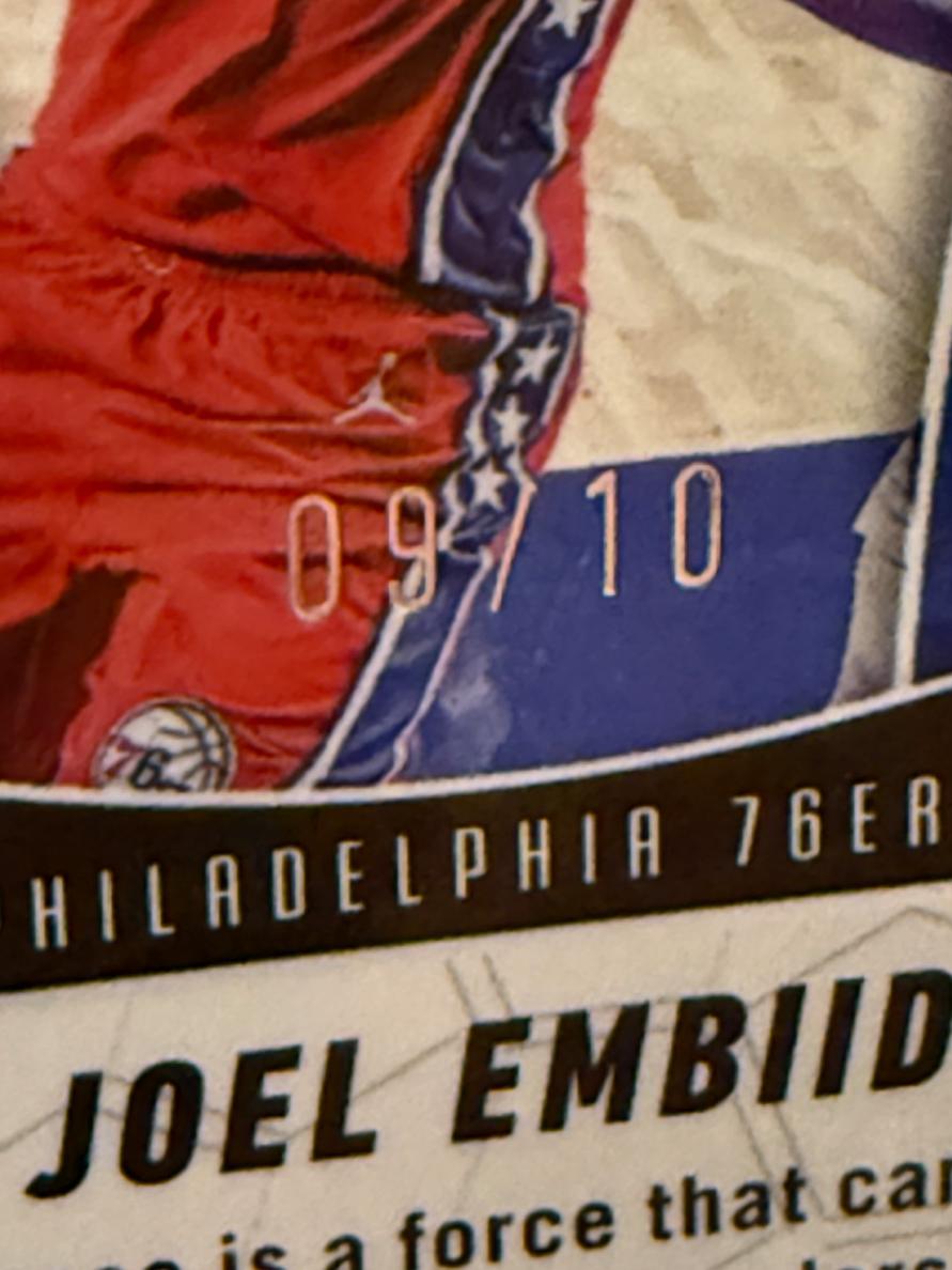 2024 Panini Mosaic Basketball Green Fluorescent Joel Embiid #23