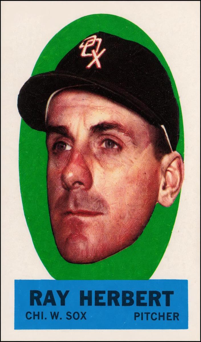 1963 Topps Baseball Instruction Back Ray Herbert #NNO PSA 8