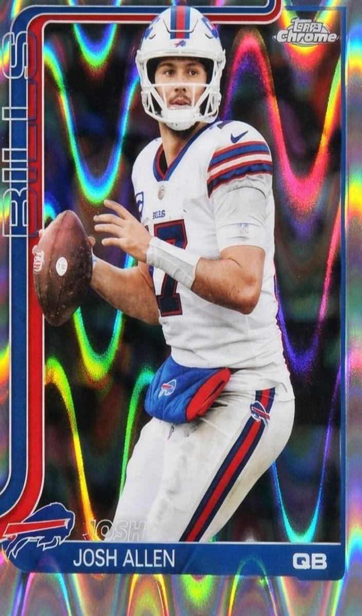 2025 Topps Chrome Football RayWave Refractor Josh Allen #34