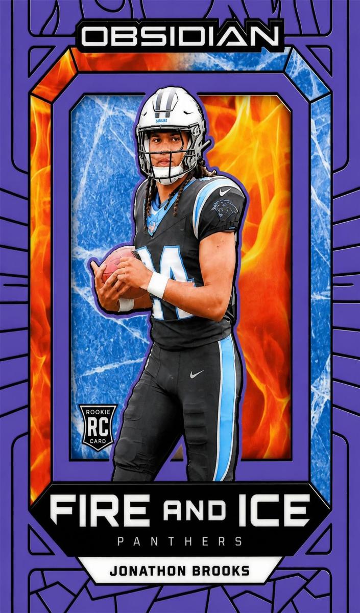 2024 Panini Obsidian Football Purple Jonathon Brooks #2