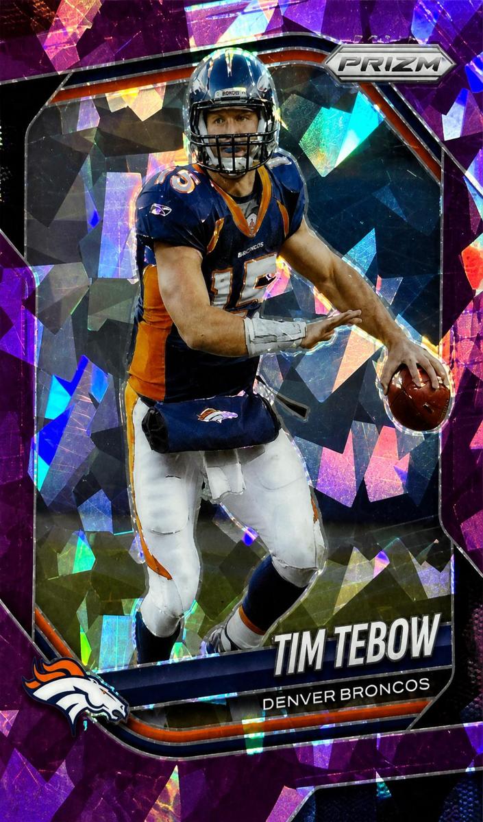 2025 Panini Prizm Football Purple Ice Tim Tebow #300 PSA 9