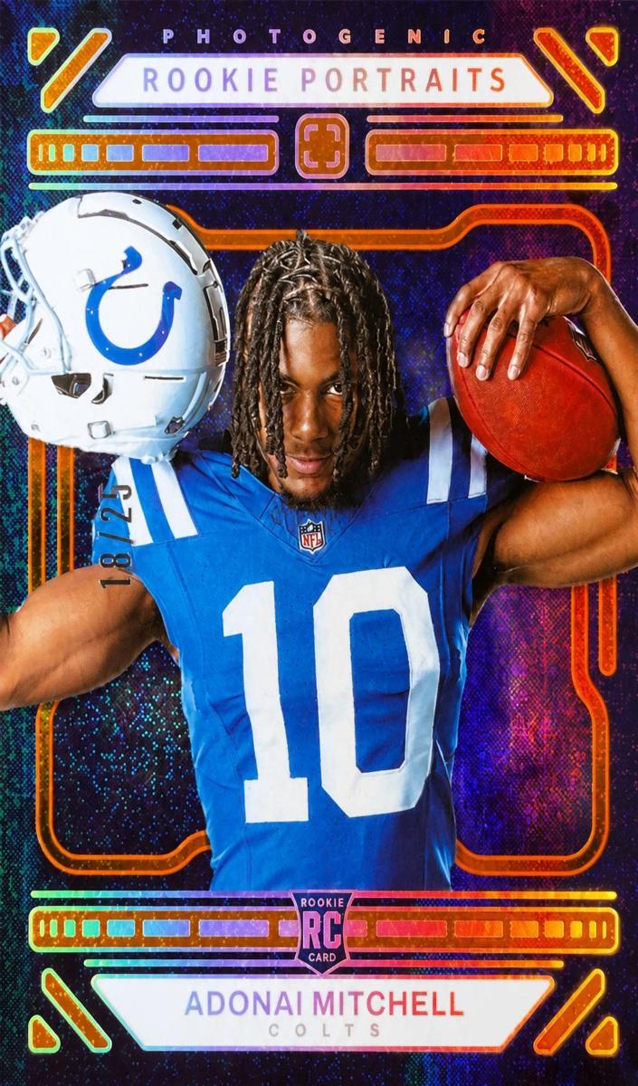 2024 Panini PhotoGenic Football Orange Adonai Mitchell #164