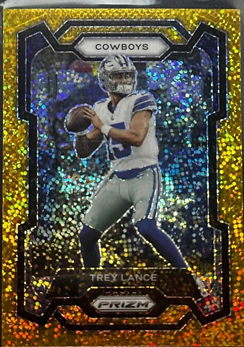 2023 Panini Prizm Football Gold Sparkle Trey Lance #274