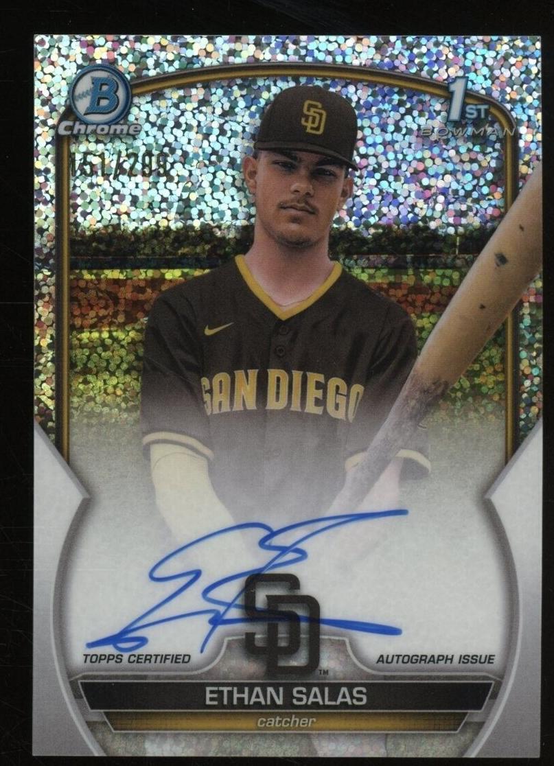 2023 Bowman Chrome Prospects Baseball Speckle Ethan Salas #CPA-ESS PSA 8.5
