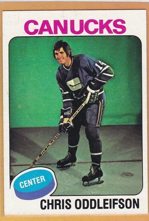 1975 Topps Hockey Chris Oddleifson #169 PSA 8.5