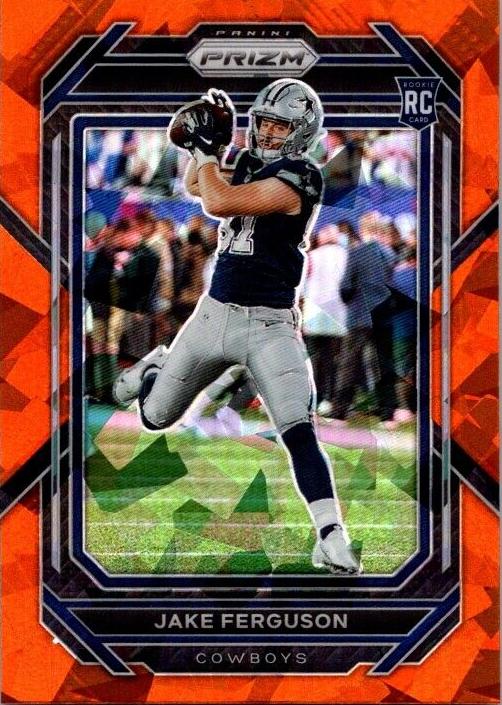 2022 Panini Prizm Football Orange Ice Jake Ferguson #365 PSA 9