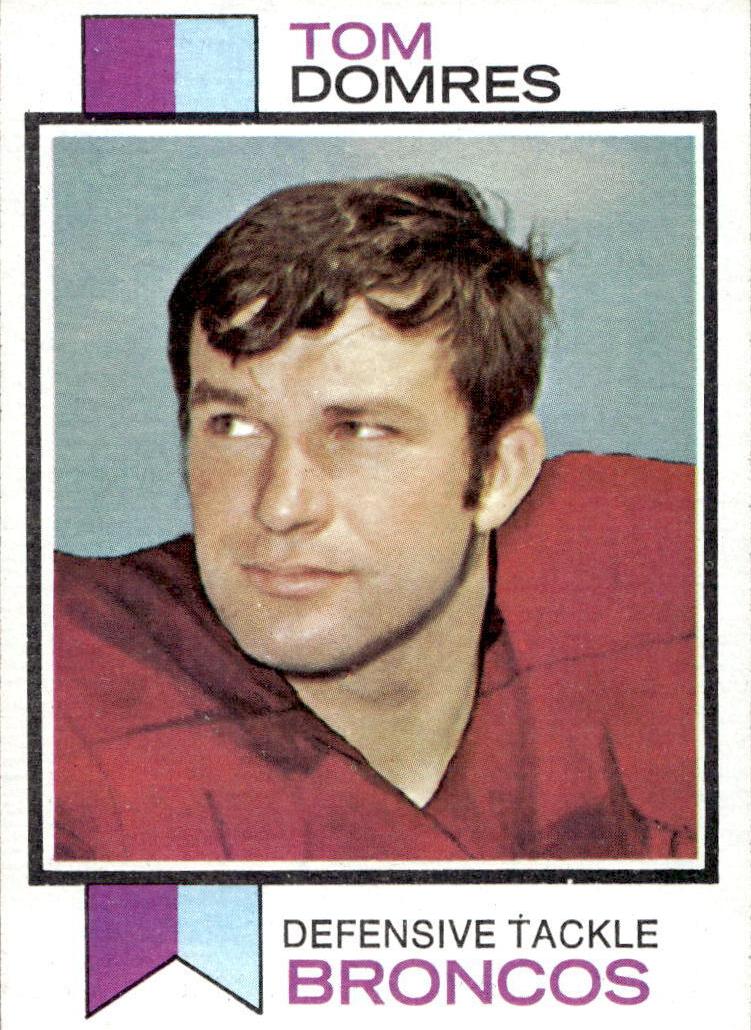 1973 Topps Football Tom Domres #386 PSA 9