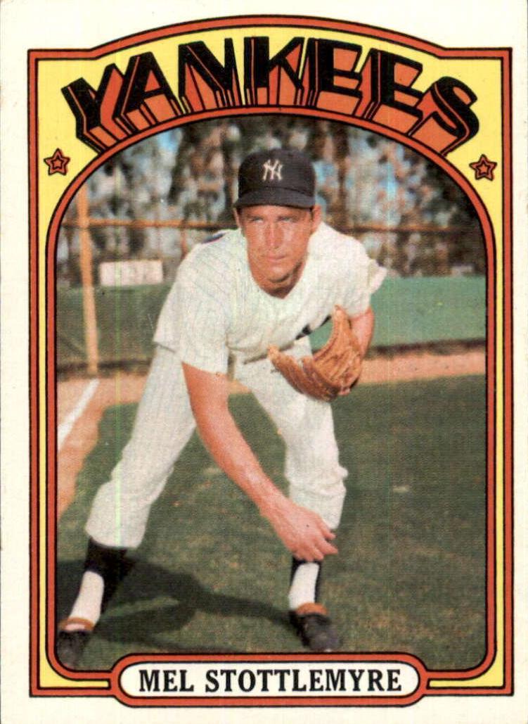 1972 Topps Baseball Mel Stottlemyre #325 PSA 9