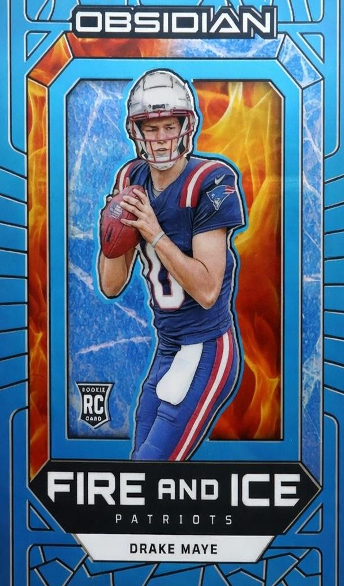 2024 Panini Obsidian Football Blue Drake Maye #17