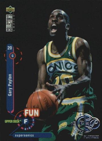 1995 Upper Deck Collector's Choice Basketball Player's Club Platinum Gary Payton #190