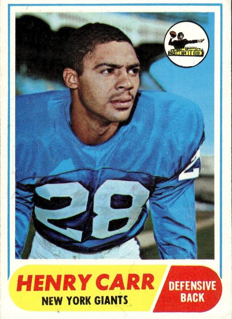 1968 Topps Football Henry Carr #57
