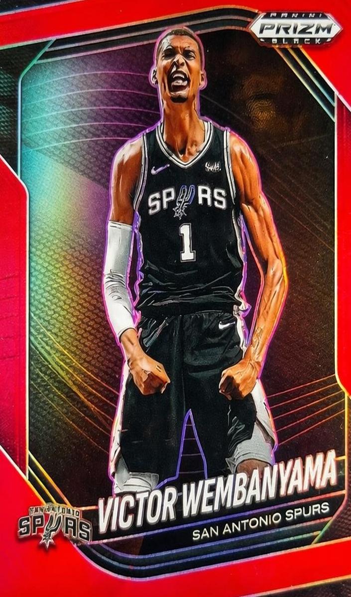 2024 Panini Prizm Black Basketball Red Victor Wembanyama #1