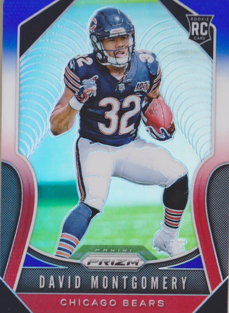 2019 Panini Prizm Football Prizm Red White Blue David Montgomery #327 PSA 9