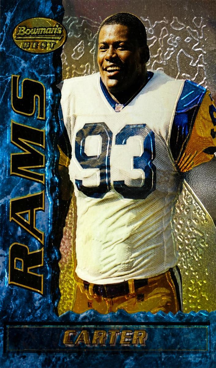 1995 Bowman's Best Football Refractor Kevin Carter #6