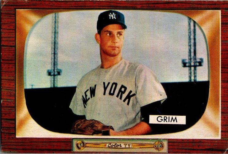 1955 Bowman Baseball Bob Grim #167 PSA 6