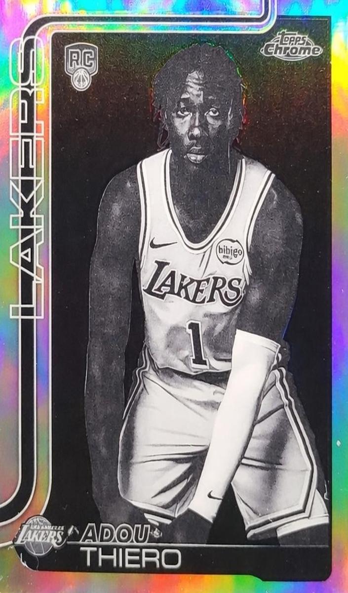 2025 Topps Chrome Basketball Negative Refractor Adou Thiero #286