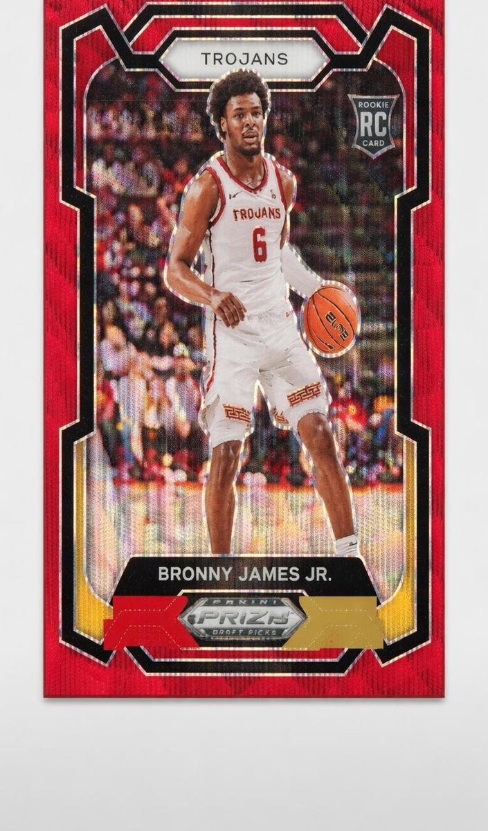 2024 Panini Prizm Draft Picks Basketball Red Wave Bronny James Jr. #86
